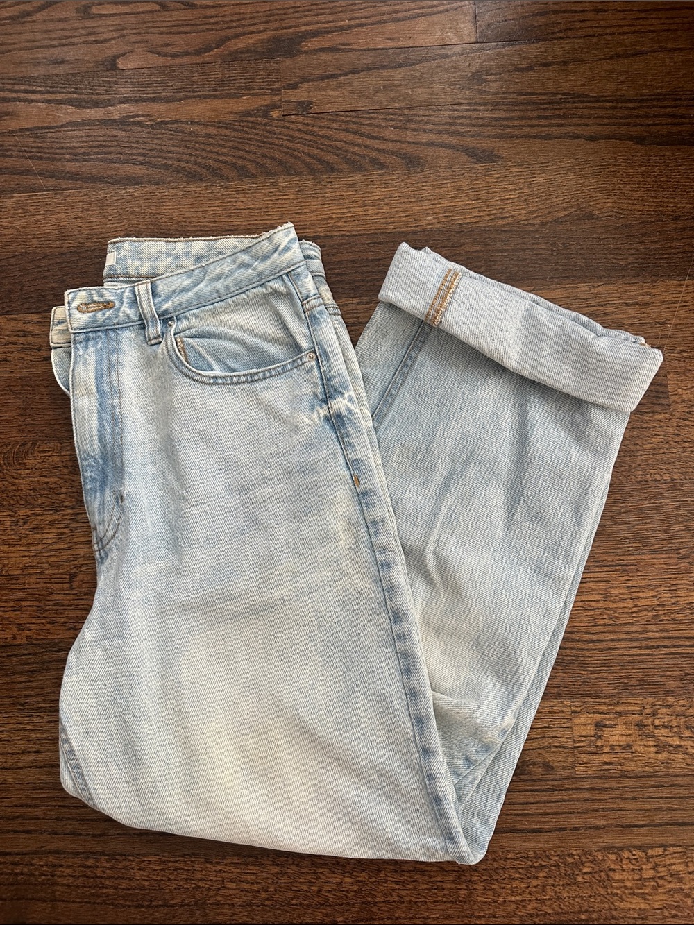 PacSun Light Wash Boyfriend Jeans - Pale Blue
